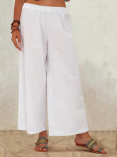 Load image into Gallery viewer, Women&#39;s Elastic Waist Solid Color Retro Wide Leg Pants Loose Trousers