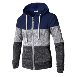 Men'S Sports Cardigan Color Block Zipper Jacket