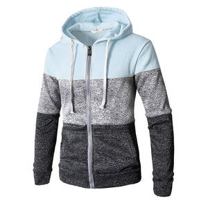 Men'S Sports Cardigan Color Block Zipper Jacket