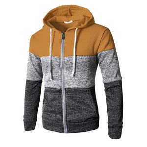 Men'S Sports Cardigan Color Block Zipper Jacket