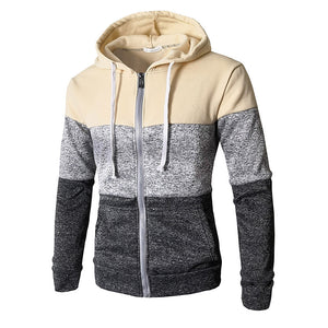 Men'S Sports Cardigan Color Block Zipper Jacket