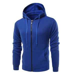 Men'S Sports Casual Cardigan Hooded Sweater