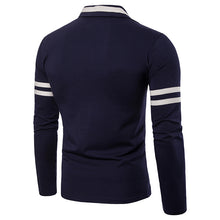 Load image into Gallery viewer, Men&#39;S Solid Color Deep V-Shaped Design Lapel Long Sleeve T-Shirt