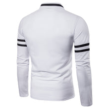 Load image into Gallery viewer, Men&#39;S Solid Color Deep V-Shaped Design Lapel Long Sleeve T-Shirt