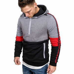 Men'S Sports Stitching Loose Fleece Hoodie