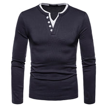 Load image into Gallery viewer, Men&#39;S Plus Fleece Warm V-Neck Long-Sleeved T-Shirt