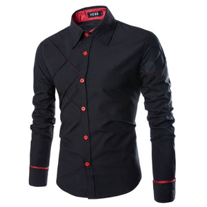 Men'S Casual Plaid Design Long Sleeve Shirt