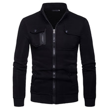 Load image into Gallery viewer, Men&#39;S Stand-Up Collar Multi-Pocket Zipper Long-Sleeved Sweater