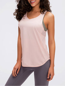 Yoga Vest Pure Color Quick-Drying Breathable Top