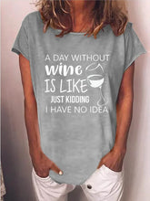 Load image into Gallery viewer, Letter Print Casual Loose Top Round Neck Short Sleeve T-shirt