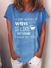 Load image into Gallery viewer, Letter Print Casual Loose Top Round Neck Short Sleeve T-shirt