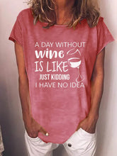 Load image into Gallery viewer, Letter Print Casual Loose Top Round Neck Short Sleeve T-shirt