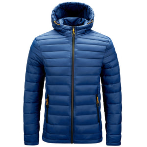 Men'S Hooded Lightweight Warm Cotton Jacket