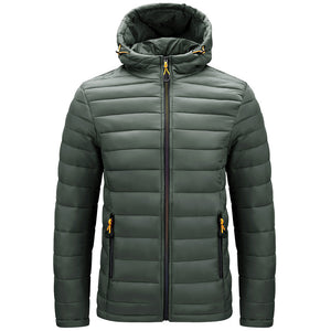 Men'S Hooded Lightweight Warm Cotton Jacket