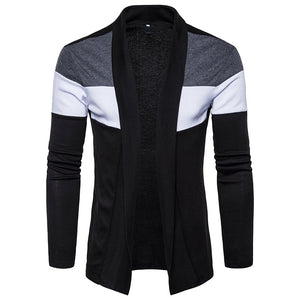 Men'S Fashion Trend Color Contrast Sweater Cardigan Jacket