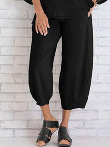 Women's Solid Color Simple Loose Casual Pants