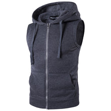 Load image into Gallery viewer, Men&#39;S Hooded Zipper Pocket Sweater Vest Jacket