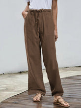 Load image into Gallery viewer, Women&#39;s Solid Color Simple Loose Pants Casual Trousers with Pockets