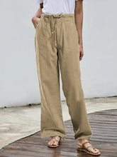 Load image into Gallery viewer, Women&#39;s Solid Color Simple Loose Pants Casual Trousers with Pockets