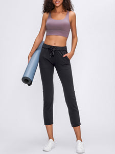 Drawstring Stretch Slim Fit Yoga Sports Casual Pants