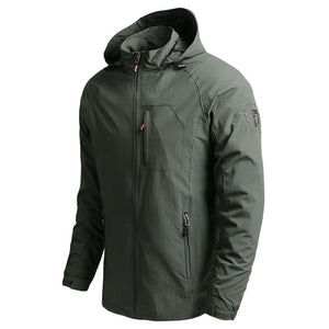 Zipper Pocket Loose Cotton Hooded Men'S Jacket