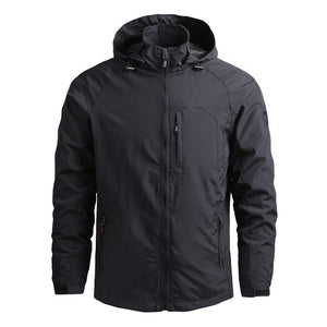 Zipper Pocket Loose Cotton Hooded Men'S Jacket