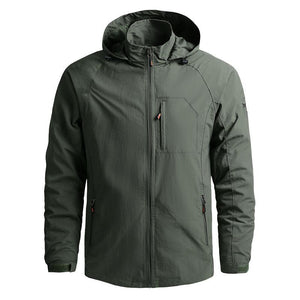 Zipper Pocket Loose Cotton Hooded Men'S Jacket