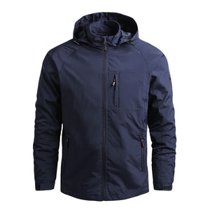 Zipper Pocket Loose Cotton Hooded Men'S Jacket