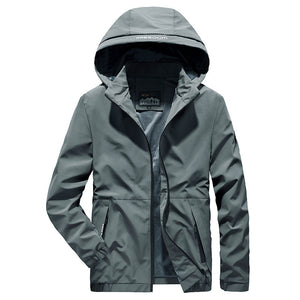 Men'S Casual Spring And Autumn Thin Loose Hooded Jacket