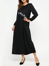 Load image into Gallery viewer, Women&#39;S Heavy Industry Embroidered Big Loose Long Sleeve Dress