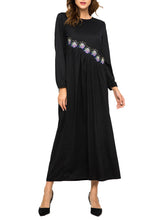 Load image into Gallery viewer, Women&#39;S Heavy Industry Embroidered Big Loose Long Sleeve Dress