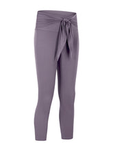 Load image into Gallery viewer, Fashion Strap Sports Stretch Slim Yoga Cropped Pants