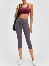 Load image into Gallery viewer, Fashion Strap Sports Stretch Slim Yoga Cropped Pants