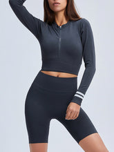 Load image into Gallery viewer, Yoga Sports Tight-Fitting Breathable Long-Sleeved Shorts Suit