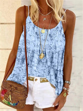 Load image into Gallery viewer, Women's Printed Tie-dye Sling Tops Loose Camisole T-shirt