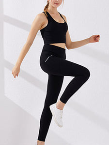 Yoga Sports Vest Tight-Fitting High Elastic Two-Piece Suit