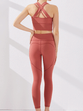 Load image into Gallery viewer, Yoga Sports Vest Tight-Fitting High Elastic Two-Piece Suit