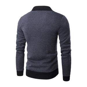 Men'S Stand-Up Collar Zipper Sweater Baseball Uniform