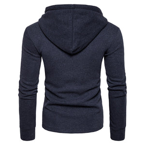 Men'S Fashion Side Zipper Irregular Hem Hooded Sweatshirt