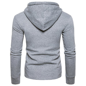 Men'S Fashion Side Zipper Irregular Hem Hooded Sweatshirt