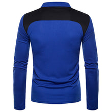 Load image into Gallery viewer, Men&#39;S Irregular Stitching Long-Sleeved Polo Neck T-Shirt