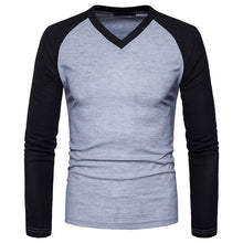 Load image into Gallery viewer, Fashion V-Neck Raglan Sleeve Long Sleeve T-Shirt