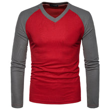 Load image into Gallery viewer, Fashion V-Neck Raglan Sleeve Long Sleeve T-Shirt