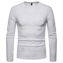 Load image into Gallery viewer, Men&#39;S Plus Size V-Neck Long-Sleeved T-Shirt Bottoming Shirt