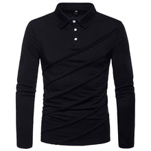 Load image into Gallery viewer, Men&#39;S Stitching Long-Sleeved Plus Size Lapel POLO Shirt