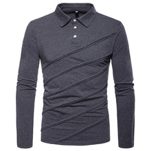 Load image into Gallery viewer, Men&#39;S Stitching Long-Sleeved Plus Size Lapel POLO Shirt