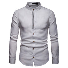 Load image into Gallery viewer, Men&#39;S Business Casual Linen Long Sleeve Shirt