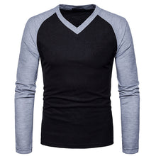 Load image into Gallery viewer, Fashion V-Neck Raglan Sleeve Long Sleeve T-Shirt