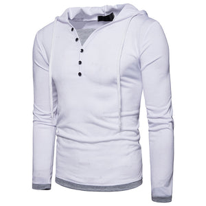 Fashion Men'S Hooded Long-Sleeve Stitching Sports Pullover Hoodie