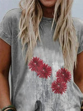 Load image into Gallery viewer, Loose Striped Printed Round Neck Casual Short-sleeved T-shirt